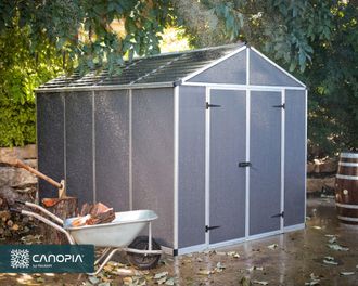 Palram Palram-canopia - Canopia Rubicon Caseta De Jardin Ultra Durable Para Exteriores 303x237x235 Cm