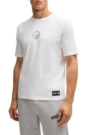 BOSS x NFL Stretch Cotton Graphic T-Shirt in Pittsburgh Steelers - White at Nordstrom, Size Xxx-Large