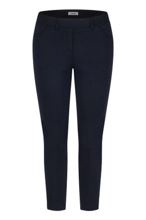 KjBrand Jerseyhose KJBRAND Jenny, Damen, Gr. 21, K-Gr, blau (marine), Web, Obermaterial: 50% Polyester, 45% Viskose, 5% Elasthan, figurbetont kn&ouml;chellang, Hos