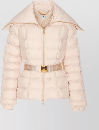 Elisabetta Franchi belted waist padded down jacket