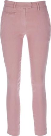 Dondup Slim-fit Broek - Dames - Slim Fit Broeken - Roze - W27 - Linnen - Broeken