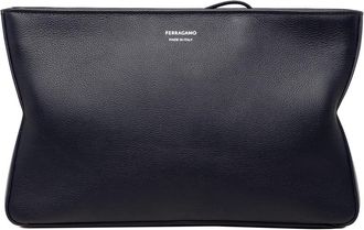 Ferragamo Pre-owned Ferragamo Leather Soft Pouch Unisex 6AWWHQCGOET3XPP2