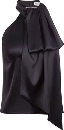 Nina Ricci Asymmetrical Halter Top with Oversized Bow Detail