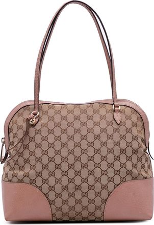 Gucci Pre-owned Womens Babouska Tote Bag Monogram Canvas - Tan Textile - One Size