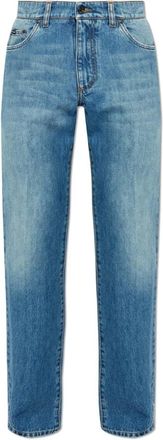 Dolce & Gabbana Jeans met zakken - Heren - Regular Fit Jeans - Blauw - XL - Katoen - Jeans