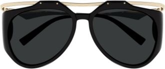 Saint Laurent Eyewear Sl M137/f Amelia001-black-gold-black