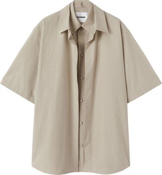 Jil Sander layered cotton shirt - men - Cotton - 41 - Grey