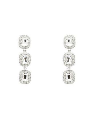 8 by YOOX RHINESTONE DROP EARRINGS