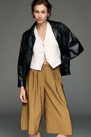 Maeve Wide Leg Cargo Culotte Pants