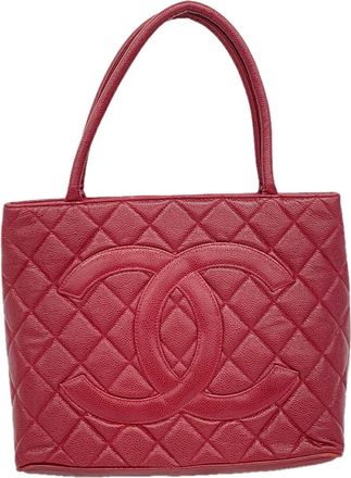 Chanel Bordeaux Grained Calfskin Tote Bag (Pre-Owned)