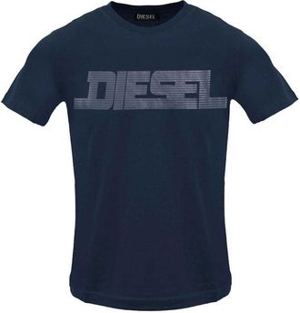Diesel Heren Monotone Logo T-Shirt (Marine)