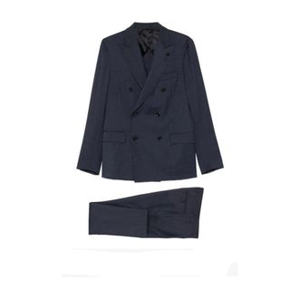 Lardini Heren, Pakken, Blauw, Maat: XL Wol