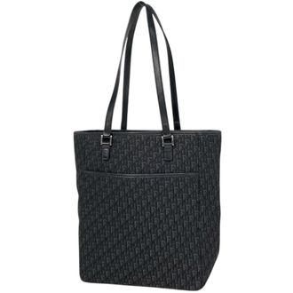 Dior Trotter Black Canvas Handbag Tote Bag (Pre-Owned)