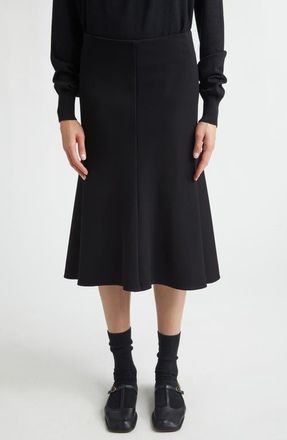 Jil Sander High Low Midi Skirt in Black at Nordstrom, Size 4 Us