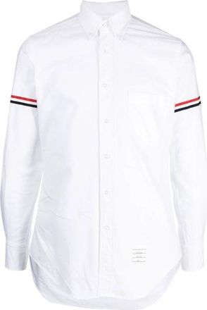 Thom Browne Klassiek Wit Overhemd met Knoopsluiting - Heren - Casual Overhemden - Wit - M - Katoen - Overhemden