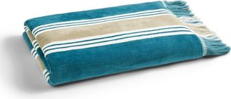 Christy College Stripe Hammam Inspired Beach Towels in Lagoon at Nordstrom