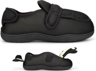 Generic Mens Wide Slippers Mens Extra Large Slippers Size 13 Touch Fastening Slipper Size 7 Rubber Sole Slipper Wide Fit Extra Large Memory Foam Slip Resistan