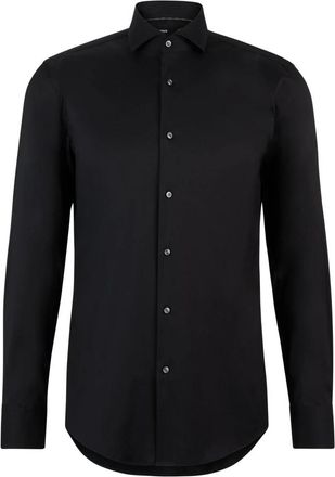 HUGO BOSS Elegantes Hemd - Heren - Casual Overhemden - Zwart - M - Katoen - Overhemden