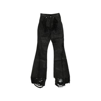 Rick Owens Slivered Bootcut Jeans - Dames - Jeans - Zwart - Maat: W27 Katoen