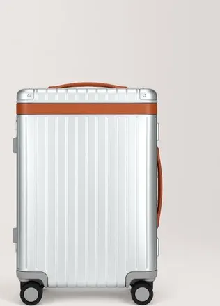 Carl Friedrik The Aluminium Carry-on in Silver /Cognac at Nordstrom