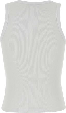 Givenchy Womens Paris Tank Top White Cotton Elastane Sweater