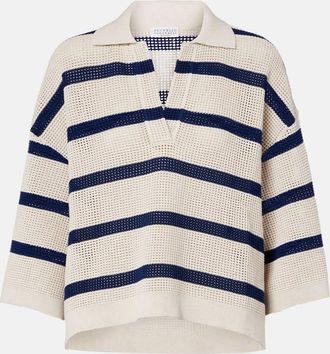 Brunello Cucinelli Polo a righe in cotone