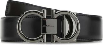 Ferragamo Black Logo Buckle belt