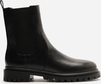Arezzo Womens Chelsea Leather Boots In Black