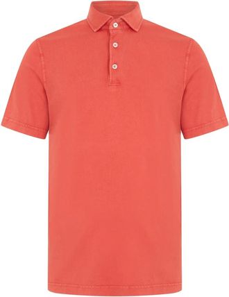 Fedeli Tops, Heren, Rood, L, Katoen, Polo Shirt