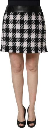Dolce & Gabbana A-lijn Mini Rok - Dames - Korte rokken - Zwart - 2XL - Leer - Rokken