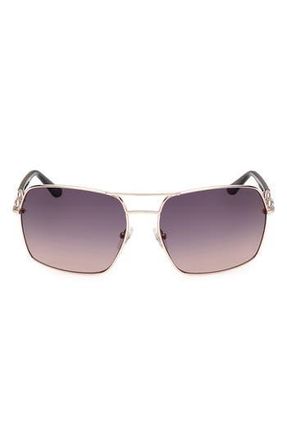 Guess Navigator Sunglasses in Rose Gold /Gradient Smoke at Nordstrom Rack