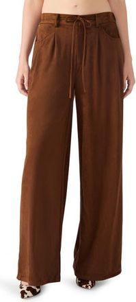 Steve Madden Alysia Faux Suede Drawstring Pants in Chicory Coffee at Nordstrom, Size X-Small