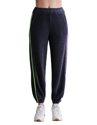 Sundry Faux Sherpa Sweatpant In Navy