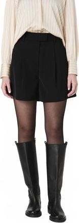 French Connection Harry Suiting Wide Leg Shorts In Black