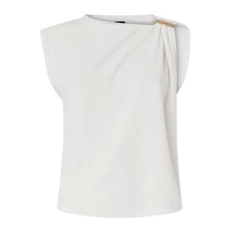 Pinko Pinko, Dames, Tops, Wit, Maat: S Katoen