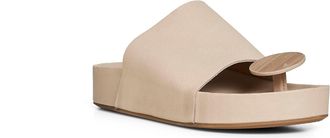 Uma Wang Womens Beige Leather Round Thong Sandals Bovine