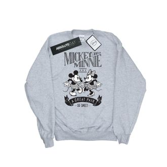 Disney Dames/Dames Mickey en Minnie Mouse Groot Paar Sweatshirt (Heide Grijs)