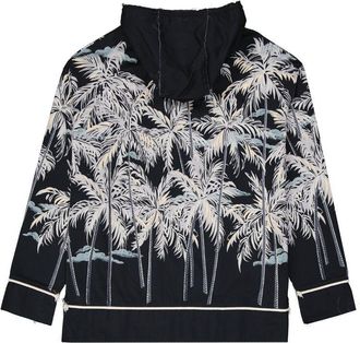Palm Angels Mens Black Cotton Pattern Shirt