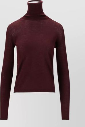 Max Mara knit cropped top long sleeves turtleneck