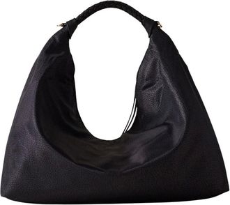 Borbonese La Plie Borsa Hobo Medium - - Bags - Donna - Nero - ONE SIZE