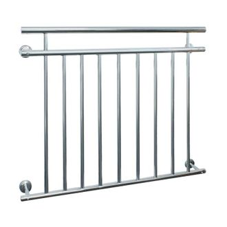 ECD Germany Ecd Germany - Ringhiera Balcone Francese 128 x 90 cm in Acciaio Inossidabile Supporto Finestre Griglia Ringhiera da Terrazze Inferriata Resistente