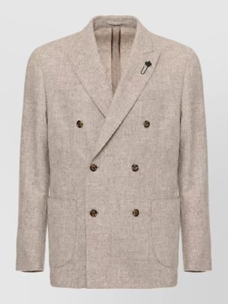 Lardini virgin wool double-breasted blazer