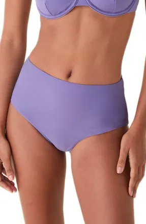 Andie Swim High Waist Bikini Bottoms in Amethyst at Nordstrom, Size Large