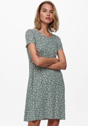 Only ONLBERA BACK LACE UP S/S DRESS JRS NOOS Viskosemischung, regular fit, Rundhals