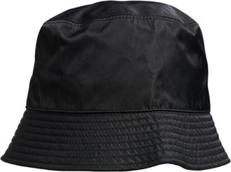 Dolce & Gabbana Mens Black Cotton Wide Brim Bucket Hat