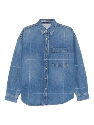 Alexander Wang Grid-Pattern Denim Shirt