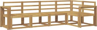 vidaXL Conjunto De Sof&aacute;s De Exterior 5 Uds. Blanco Vidaxl