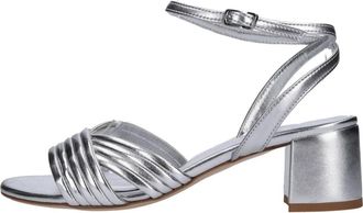 NCUB Sandalen met hoge hak - Dames - Sandalen met hakken - Grijs - 36 EU - Leer - Schoenen