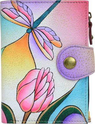 Anuschka Womens 1700 Wallet, Dragonfly Glass, One Size