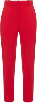 Elisabetta Franchi Slim-fit Broek - Dames - Slim Fit Broeken - Rood - M - Polyester - Broeken